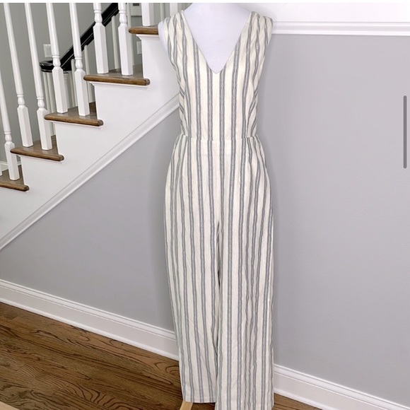 Rebecca Minkoff Marley Striped Open Back Jumpsuit 4 - Picture 6 of 9